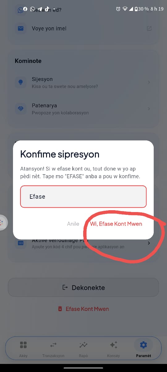 Etap 5 - Konfimasyon final